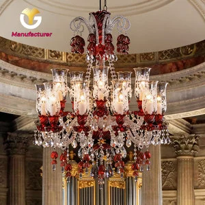 Custom European Luxury Large Crystal Chandelier With LED Design For Hotel Lobby Villa Ballroom and Hospitality Projects