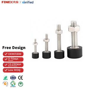 Stainless Steel Plain Finish Shock Absorption Stoppers Bolts with Low Elastic Rubber Other Fasteners