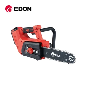 EDON Portable 10-12 Inches Brushless Battery Powered Timber Cutting Electric Chain Saw Machine