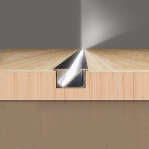 Embedded Cabinet Furniture LED Linear Contour Light Aluminum Alloy T5 with 45-degree Side View Powder-coated Surface Dimmable