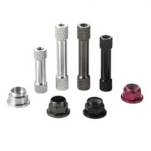 Aluminum Column Double-Headed Stud Connecting Nut Through-Hole Customizable Size Colorful Knurled Textured