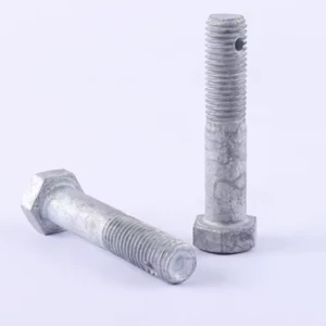 Heavy Duty Hot Dip Galvanized Carbon Steel Hex Bolt M20 M24 M30 DIN931 Structural Fastener with Nut for Construction