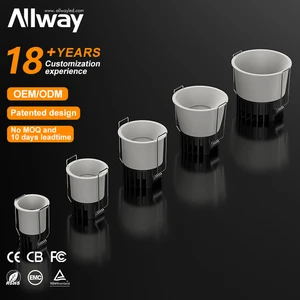 Hot Selling Die Casting Aluminum Frameless Recessed Mounted Indoor Light 3w 5w 7w 9w 12w Led Spot Downlight