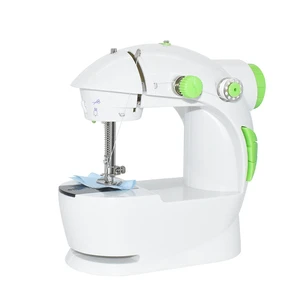 Auto Double Thread Home Electric Sewing Machine 12 Stitches 2 Speed Free Arm Sewing Machine With Light Foot Pedal for Beginner