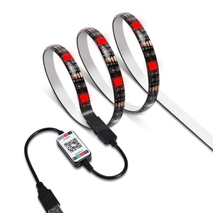 USB APP Control Waterproof LED Flexible Strip Light 5050RGB Remote Control For 5V CE Certified Gaming TV Background Lights