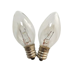 C7 E12 Candle Incandescent Light Bulb 230V 7W - Replacement Bulb for Salt Lamps, Sewing Machines, and Night Lights.