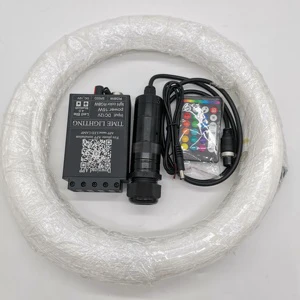 16W RGBW Fiber Optic Lights Starry Sky and Meteor Effect LED Light Source Colorful Remote Control Car Use Plastic Lamp Body