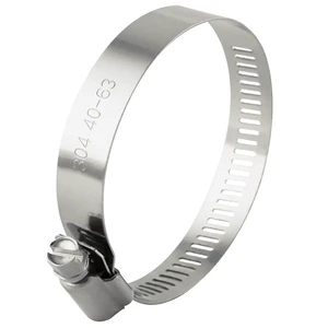 201 Stainless Steel Heavy Duty T-Bolt Hose Clamp High Pressure Adjustable Bolt Clamp for Hoses Pipes Strong Calmp Metric