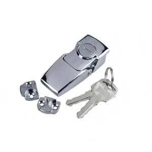 DK604-1 Zinc Alloy Keyed Toggle Latch Lock Heavy Duty Toolbox Sliding Door Catch Latch Matte Dark Bright White Surface