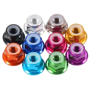 Ss304 Ss316 Self-locking Nut Stainless Steel Clip Anti Rusty Fastene Metal Hex Flange 1/2 Nylon Lock Nut