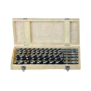 6PCS 10-20mm 460mm Long Wood Auger Drill Bit Set Hex Shank Woodworking Drilling Tool in Wooden Case