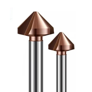 90 Degree Chamfer Cutter 3 Flute Deburring Tool Stainless Steel Charmfering Drill Bit 23-60mm