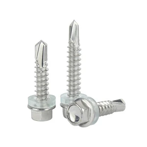 Manufacturer Customized External Hexagonal Self-Tapping Screws High-Strength Stainless Steel Self-Drilling Screws Washers Grade