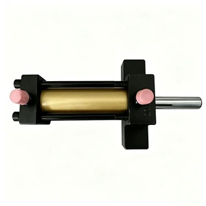 Front Flange Mount Tie-Rod Hydraulic Cylinder, Customizable Stroke Double Acting Heavy Duty Hydraulic Cylinder