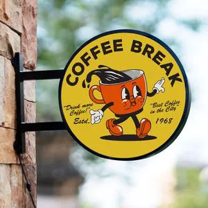 Double Sided Light Box Advertising Waterproof Round Light Advertising Board Sign Billboard for Outdoor Shop Retail Store