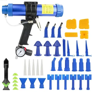 SUBAO 310ml Pneumatic Sealant Gun, Adjustable Air Caulking Gun for Glass & Tile Work