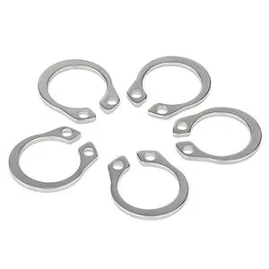 DIN Standard 304 Stainless Steel External C-Type Retaining Ring 7.8mm ID X 2.0mm Thickness for Heavy Industry Shaft Fasteners