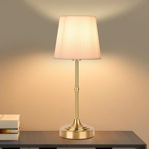 Portables Cordless Table Lamp Fabric Shade Desk Lamp 5200mAh Rechargeable Battery Powered Lighting Dimmable Light