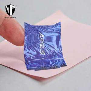 Custom Wholesale Holographic Multi Color Shift Thermal Rainbow Mirror like Vintage Stickers for Keychain Decor