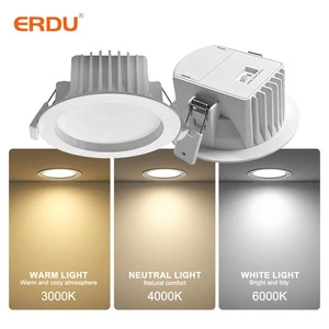Commercial Grade SAA LED Downlight 90mm Cutout 3CCT Selectable Dimmable Aluminum Housing with AU Plug