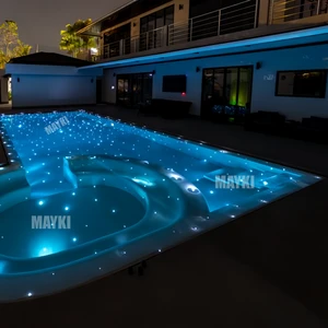 DMX DALI Control LED Fiber Optic Fiber Optic Pool Star Lights Waterproof Outdoor Underwater Starry Pool Optical Fiber Lighting