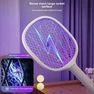 USB Rechargeable Electric Pest Control UV Mosquito Killer Lamp LED Light Bug Zappers Fly Swatter Racket Mosquito Zapper Bat