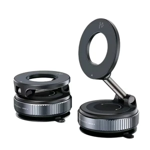 Aluminum Alloy N52 Strong Magnetic Car Phone Holder Vacuum Suction Dashboard Truck Car Mount Wholesale Bulk OEM Factory Supplier