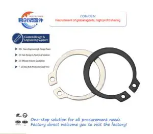 65 Manganese C-Type Snap Spring 304 Stainless Steel Shaft Retaining Ring Carbon Steel Outer Clamp Plain GB894 Elastic Retainer