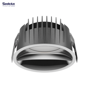 Anti Glare COB LED Indoor Downlight 15W-50W Narrow Trim IP54 Waterproof Dimming Aluminum Black 3 CCT Modern High CRI 90