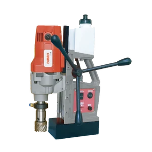 A OUBAO Portable Magnet Drill 110v/220v Magnetic Seat Drill Automatic Absorption Plate Engineering Machine with Stepless Speed