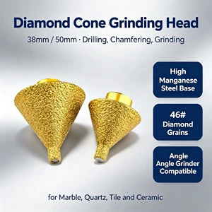 M14 Thread Brazed Diamond Bevel Chamfer Bits Drill for Cutting Chamfering Holes in Tiles Premium Tile Tools