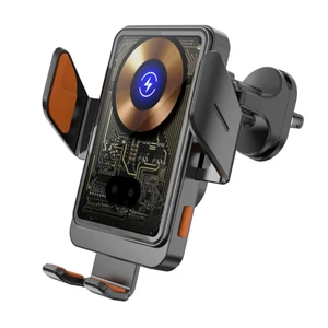 15W OEM Type C Suction Cup Portable Universal Car Phone Holder with Infrared Sensor Wireless Charging and Car Mount