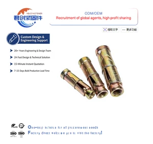 4-Piece Zinc Plated Sleeve Anchor Heavy Duty Concrete Fixing for Drywall Construction