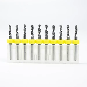 Solid Carbide Router Drill Bits 2.00mm-3.00mm 3.175 Shank Steel Tool for PCB and Plastic Materials Twisted Processing Type