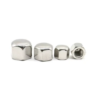 Short Hexagon Blind Hole Cap Nut M5-M12 304 Stainless Steel Decorative Eye Nuts Iron Eye Nuts with Hex Head Sizes M5-M12