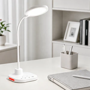 1600K~4000K Portable 30/60 Min Timer OFF LED Dimmable Table Lamp for Office with Red Night Light Eye Protection Reading Lamp