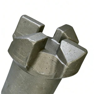 Bespoke High Strength Steel Hot Forged Cross Bit Produced Via Closed Die Forging and CNC Machining According to Customer Drawing