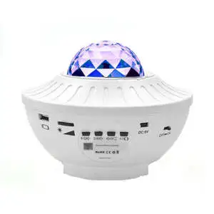 Portable Indoor Decor RGBW Colors Changeable Remote Control Timing Music Starry Sky Music Nightlight USB LED Speaker Lamp