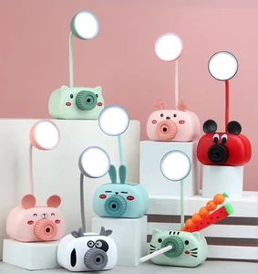 USB Creative Cartoon LED Desktop Lamp Bedroom Bedside Night Light Eye protection Reading Light Pencil Sharpening Learning Lam