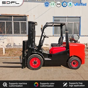 Robust Design Rough Terrain Construction CE ISO Approved Reliable Hydraulic System Powerful Unit LPG Forklifts