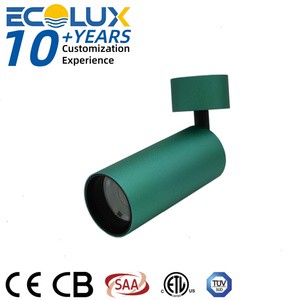 Ecolux Customized Adjustable COB LED Spotlight CE ETL SAA Ceiling Rail Track Light For Retail Shop Boutique Art Display