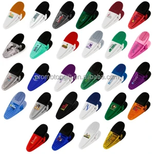 Durable Plastic Magnetic Food Bag Clips Custom Logo Fridge Memo Clips Snack Storage Sealing Clips Office Alligator Clips
