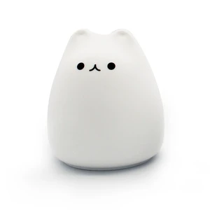 LED Night Lamp Touch Sensor Cat Silicone Animal Light Colorful Child Holiday Gift Sleeping Creative Bedroom Decor Lamp