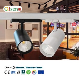 Dali Dimmable 30W 36W LED Track Spotlight COB Adjustable 4-Wire 3-Circuit Magnetic Modern Aluminum For Supermarkets