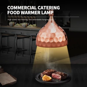 WINNERS Decorative Rose Gold Single Food Heat Preserving Lamp Elastic Hanging Buffet Heater Lamp Warm Lights for Buffet Station
