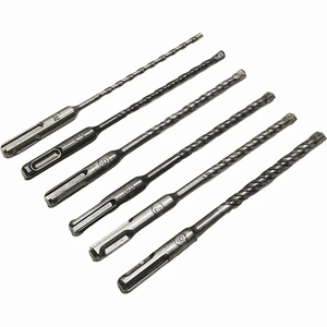 6pcs SDS Plus Shank Double Slot Masonry Hammer Drill Bit Set 4mm 8mm Diameter Carbide for Concrete Rock Wide Concrete Hammer