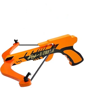 Fly Hunting Bamboo & Plastic Crossbow (Yellow) Outdoor Bug Swatter 2 Arrows Promotional Toy