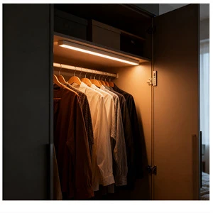 Modern LED Cabinet Lights with Motion Sensor Recessed Installation Dimmable 6000K Daylight 12V/24V for Kitchen Use