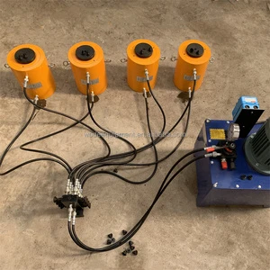 4 Pieces 150 200 300 500 Ton Hydraulic Jack with Pump Synchronized Lifting System for Lifting or Moving Existing Buildings