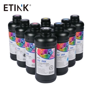High Quality UV LED Ink for Digital Printing Ink for Ricoh G5 G6 and Konica 1024 Bright Colors for Soft Hard Materials Printing